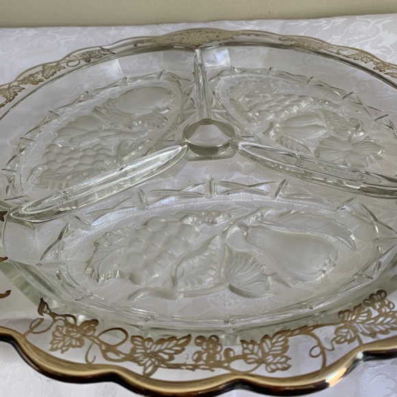 Silver Overlay 3 Section Pickle Server - Picture 3 of 3